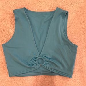 Blue V-Cut Top size M